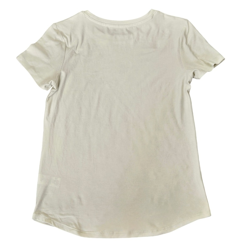 Jockey Women's 2 Pack Essential Short Sleeve T Shirts Blue Ivory Size X Small - Picture 4 of 14